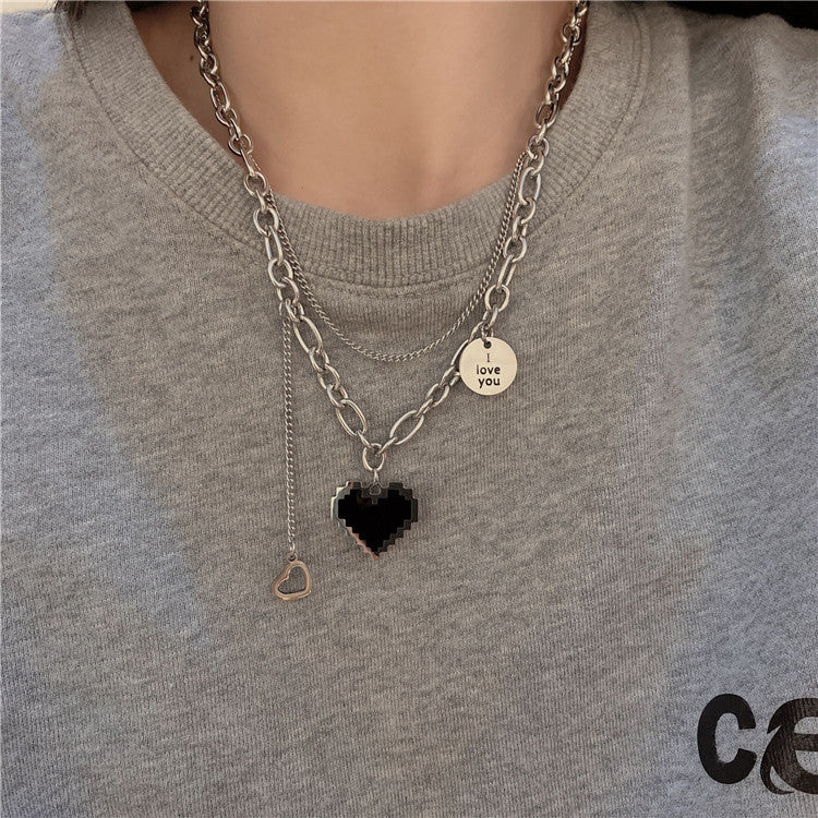 Wholesale Titanium Steel Cute Bear Necklaces